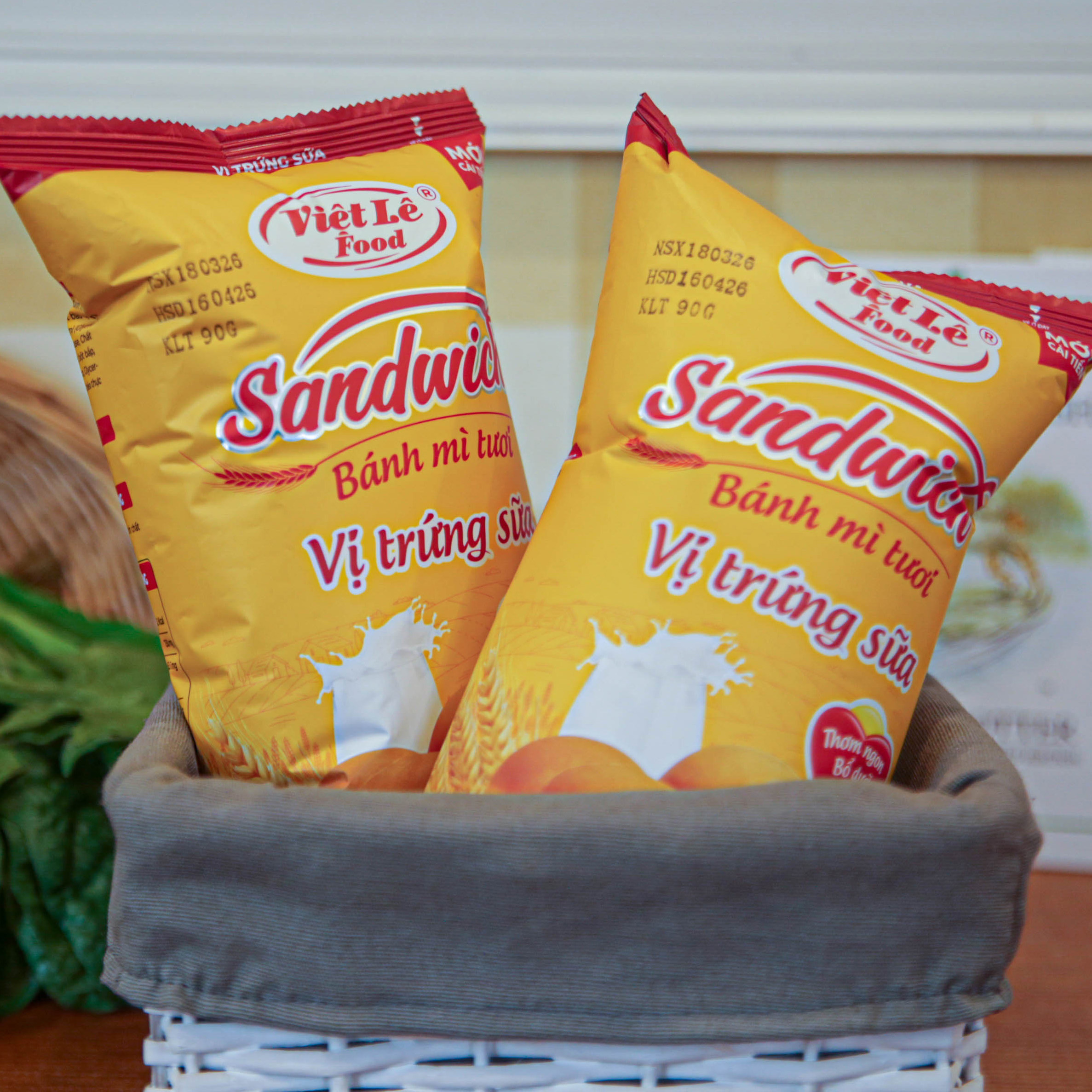 Bánh mì Sandwich vị trứng sữa 90Gr
