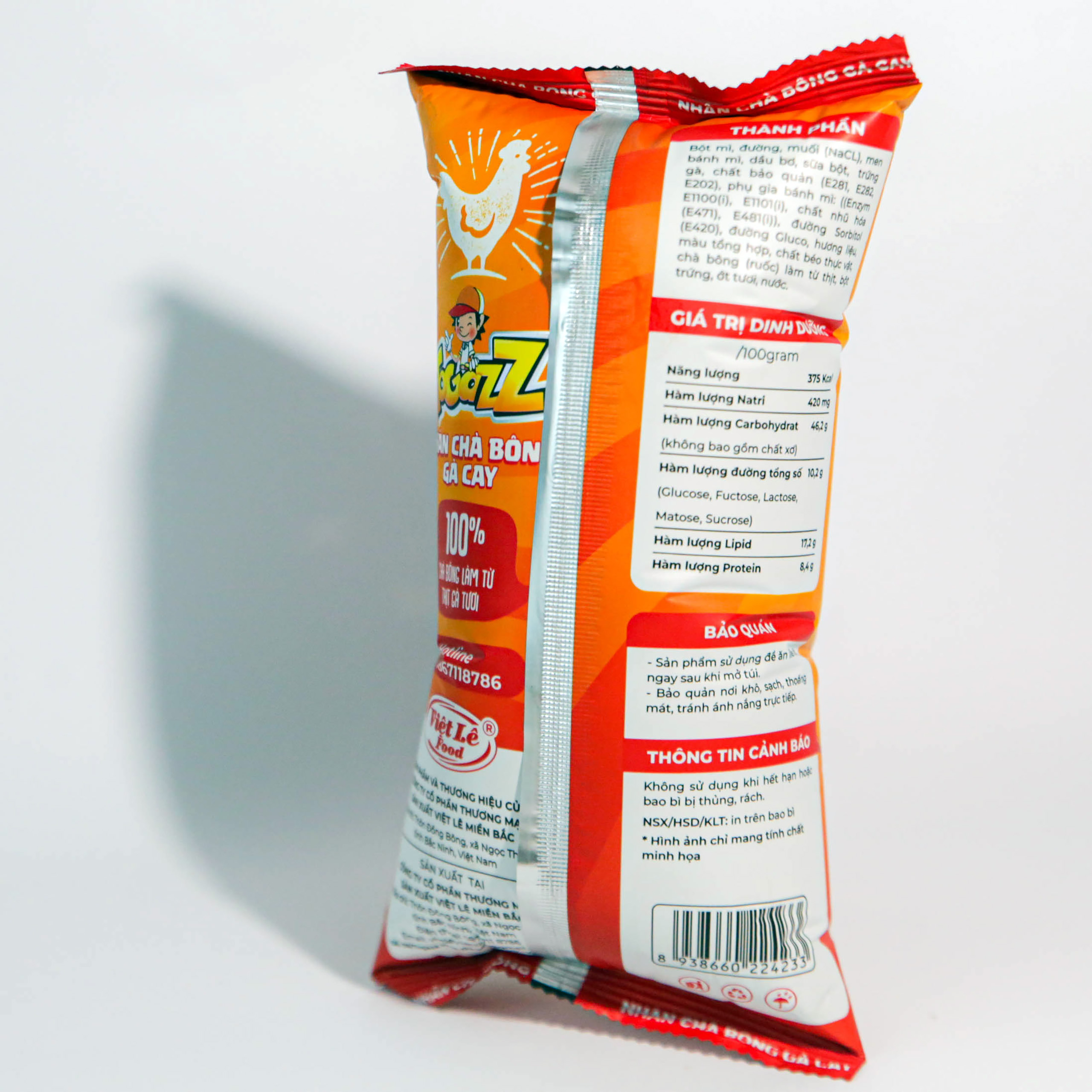 Bánh mì tươi Togazz nhân chà bông gà cay 60gr - Ảnh 2