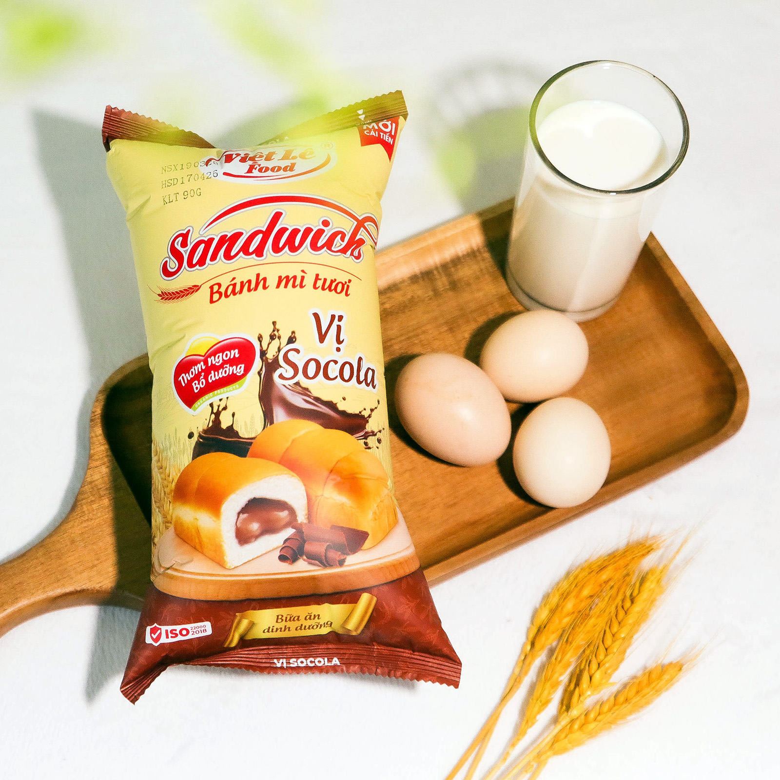 Bánh mì Sandwich vị socola 90Gr