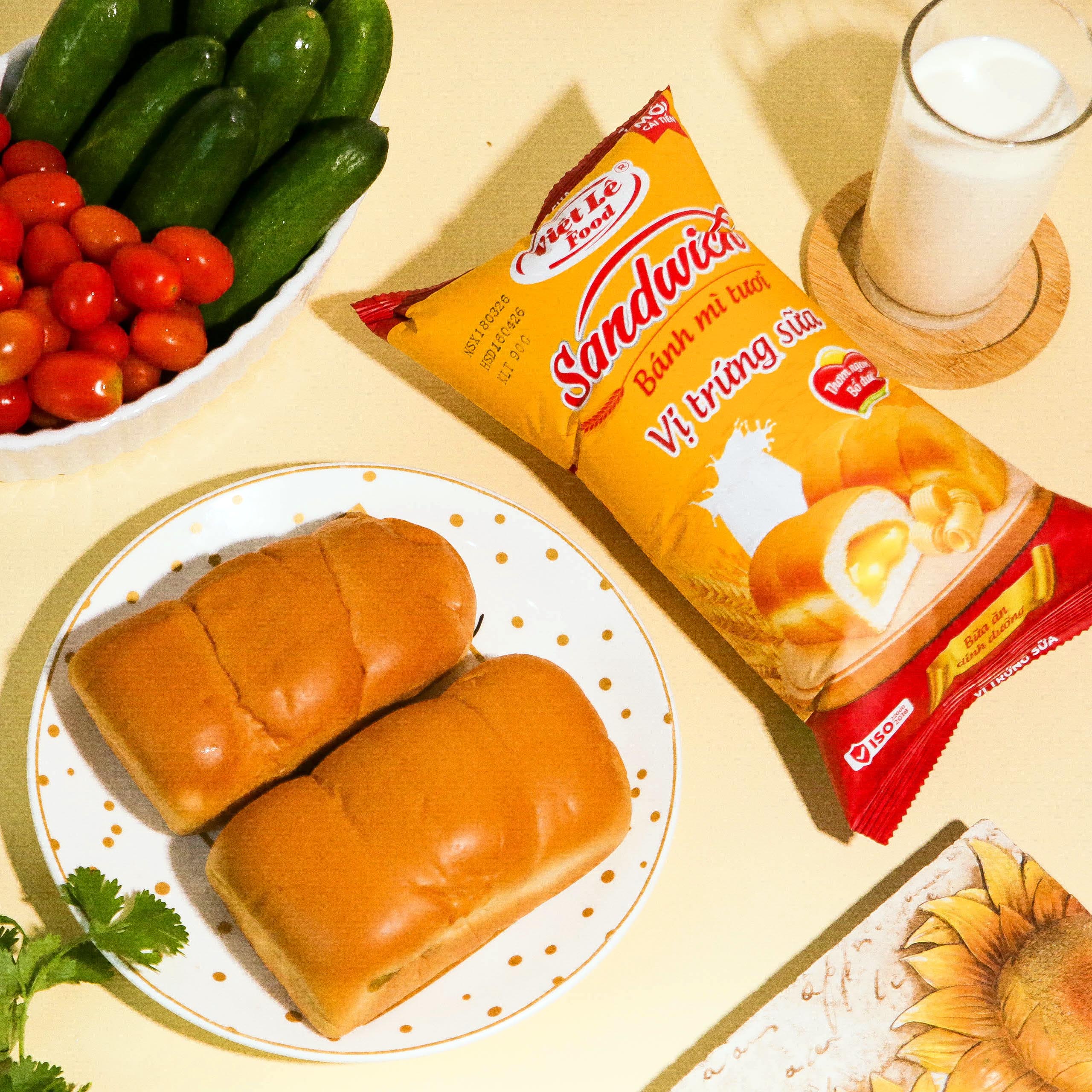 Bánh mì Sandwich vị trứng sữa 90Gr - Ảnh 3
